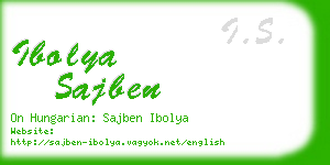 ibolya sajben business card